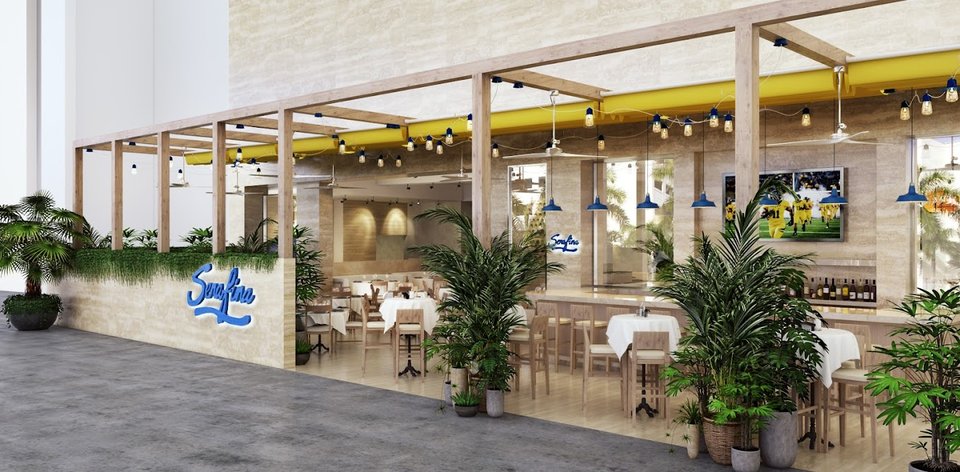 Modern Italian restaurant with a bright terrace.